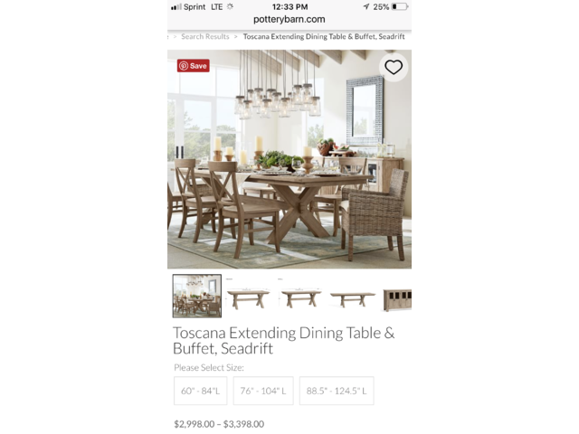 Toscana Pottery Barn Dining Set In Orange Beach Baldwin County